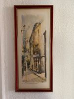 Lithographie aquarelle « Lucien Delarue «